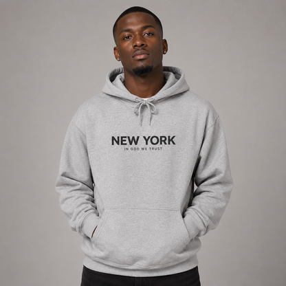 New York All State In God We Trust Unisex Hooded Sweatshirt