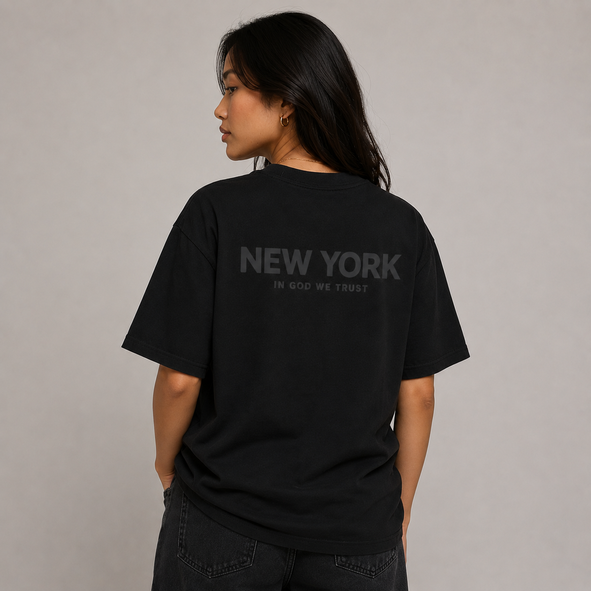 New York All State In God We Trust Unisex Max Heavyweight Short Sleeve