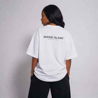 Rhode Island All State In God We Trust Unisex Casual Oversized Boxy Tee