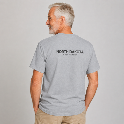 North Dakota All State In God We Trust Unisex Everyday Tee