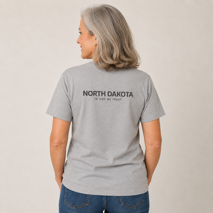 North Dakota All State In God We Trust Unisex Everyday Tee