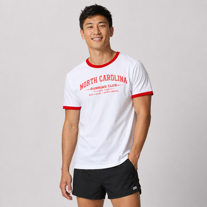 North Carolina Running Club 2026 All State Men's Staple Ringer Tee