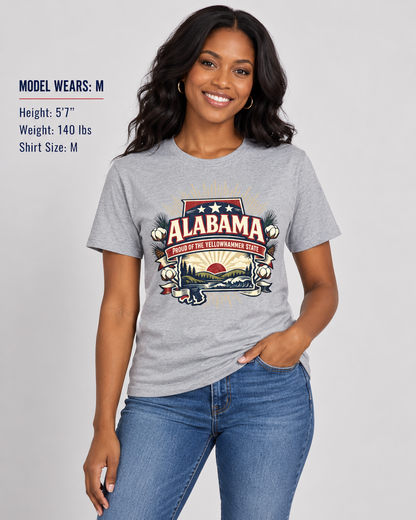 Alabama State Pride Unisex Softstyle T Shirt State Pride Graphic Tee Collections FS03