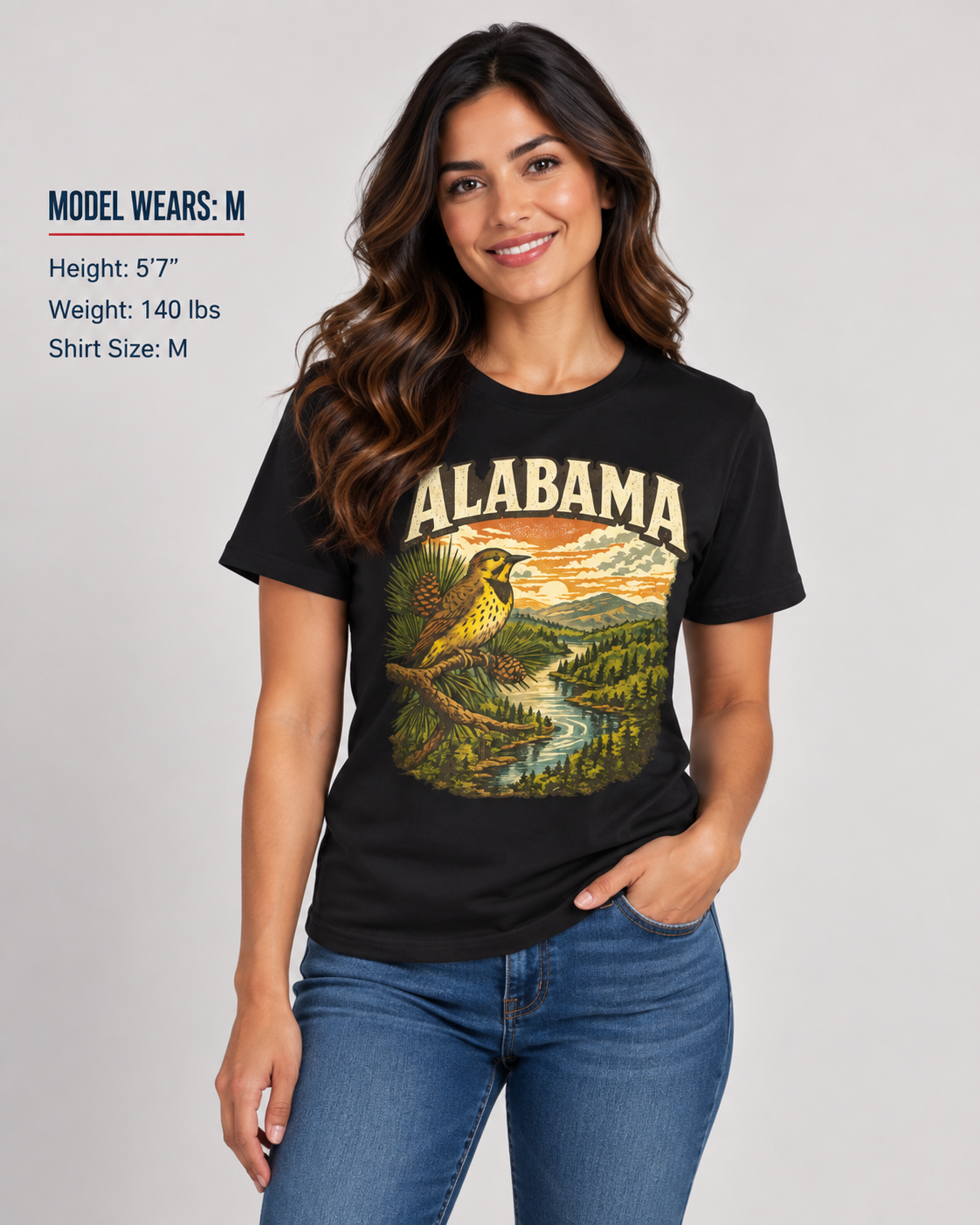 Alabama Wildlife Unisex Softstyle T Shirt State Pride Graphic Tee Collections FS03