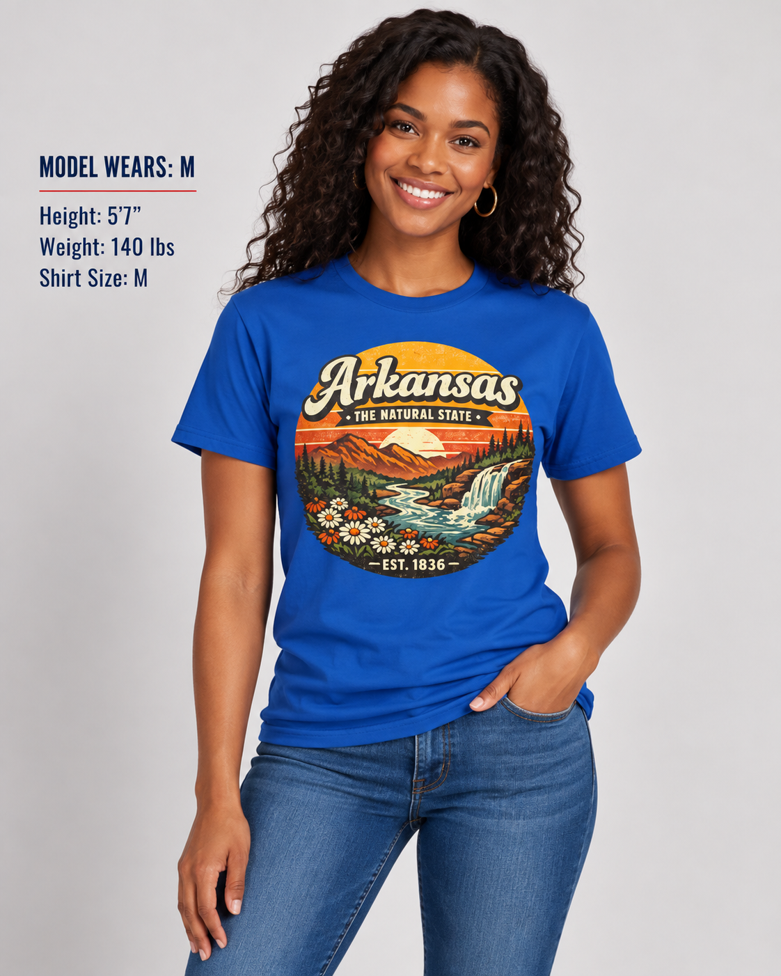 Arkansas Mountain Sunset Unisex Softstyle T Shirt State Pride Graphic Tee Collections FS03