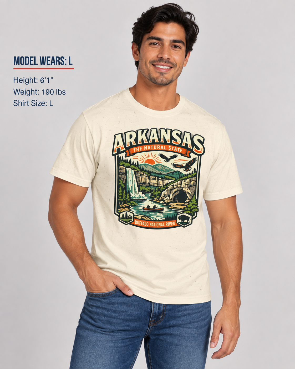 Arkansas The Natural State Adventure Unisex Softstyle T Shirt State Pride Graphic Tee Collections FS03