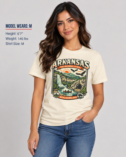 Arkansas The Natural State Adventure Unisex Softstyle T Shirt State Pride Graphic Tee Collections FS03