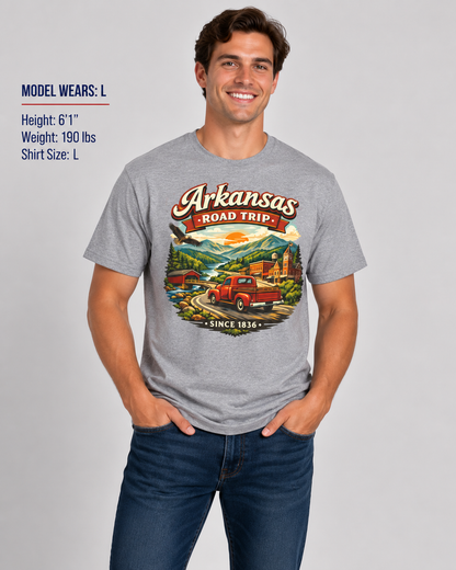 Arkansas Roadtrip Unisex Softstyle T Shirt State Pride Graphic Tee Collections FS03