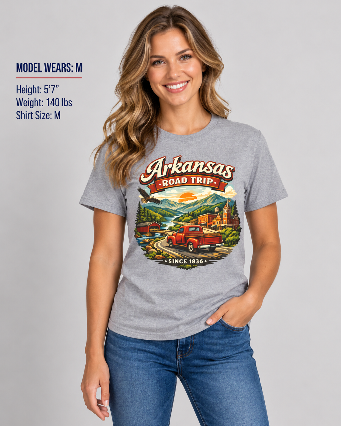 Arkansas Roadtrip Unisex Softstyle T Shirt State Pride Graphic Tee Collections FS03