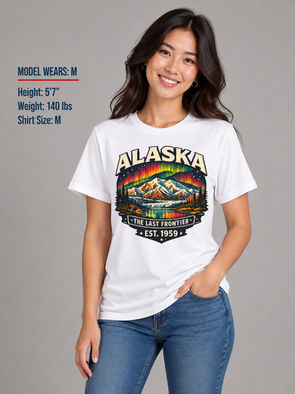 Alaska Northern Lights Unisex Softstyle T Shirt State Pride Graphic Tee Collections FS03