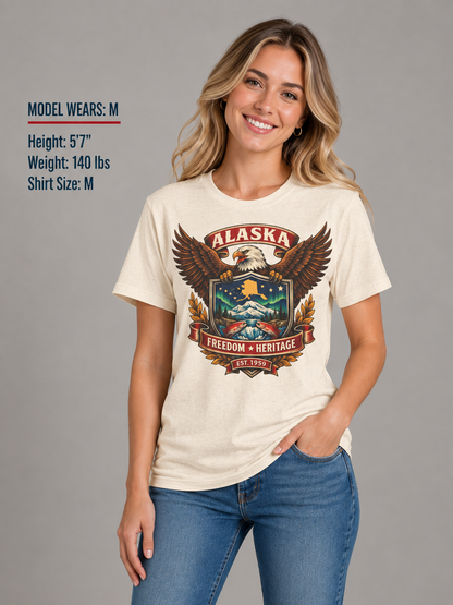 Alaska Americana Eagle Unisex Softstyle T Shirt State Pride Graphic Tee Collections FS03