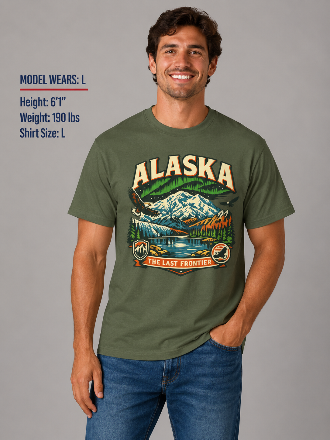Alaska The Last Frontier Adventure Unisex Softstyle T Shirt State Pride Graphic Tee Collections FS03