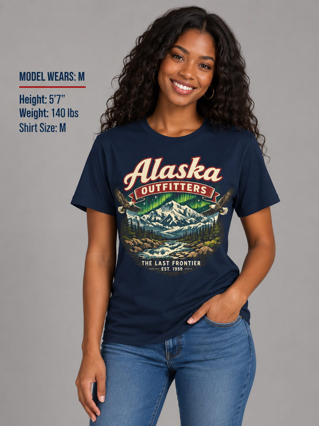 Alaska Outfitters Unisex Softstyle T Shirt State Pride Graphic Tee Collections FS03