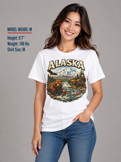 Alaska Wildlife Softstyle T Shirt State Pride Graphic Tee Collections FS03