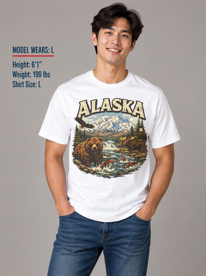 Alaska Wildlife Softstyle T Shirt State Pride Graphic Tee Collections FS03