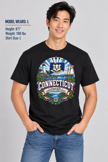 Connecticut State Pride Unisex Softstyle T Shirt State Pride Graphic Tee Collections FS03