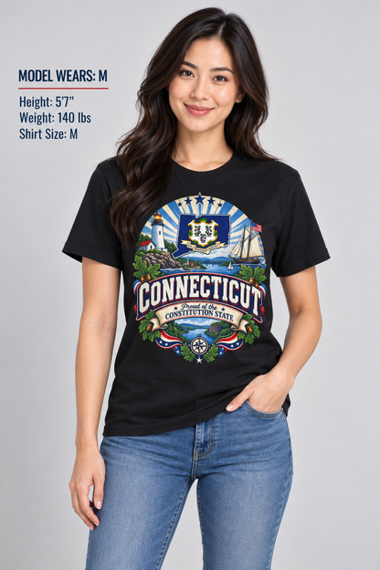 Connecticut State Pride Unisex Softstyle T Shirt State Pride Graphic Tee Collections FS03