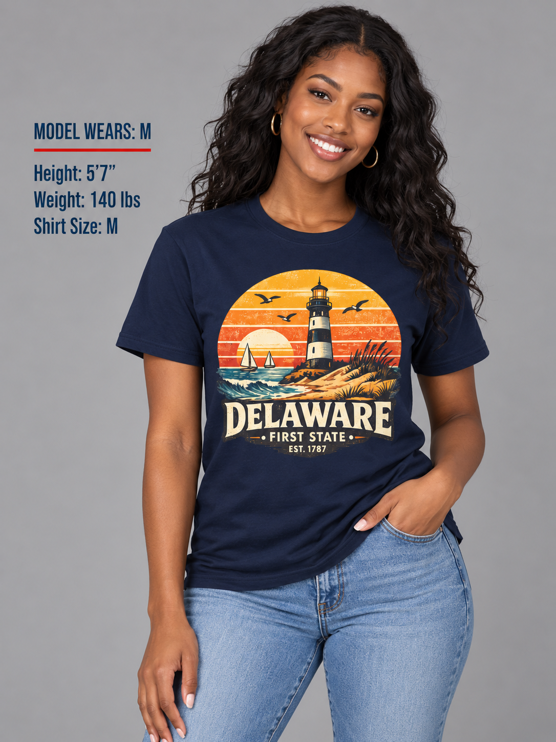 Delaware Coastal Sunset Unisex Softstyle T Shirt State Pride Graphic Tee Collections FS03