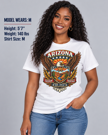 Arizona Americana Eagle Unisex Softstyle T Shirt State Pride Graphic Tee Collections FS03