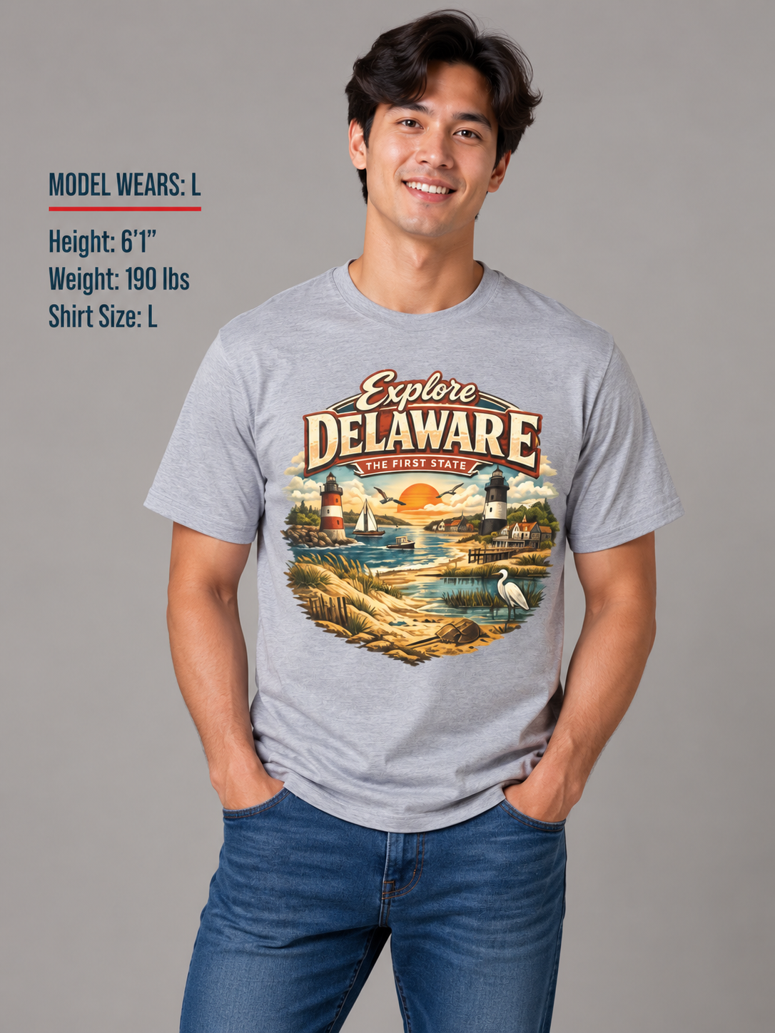 Explore Delaware Unisex Softstyle T Shirt State Pride Graphic Tee Collections FS03