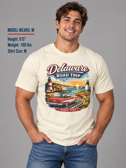 Delaware Roadtrip Unisex Softstyle T Shirt State Pride Graphic Tee Collections FS03