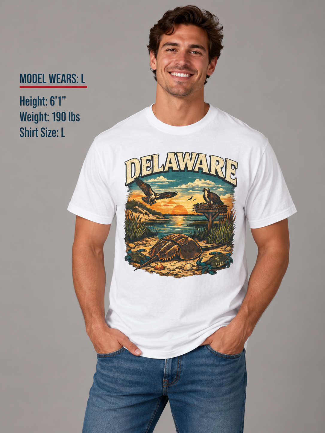 Delaware Wildlife Unisex Softstyle T Shirt State Pride Graphic Tee Collections FS03