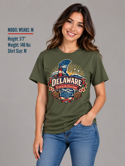 Delaware State Pride Unisex Softstyle T Shirt State Pride Graphic Tee Collections FS03