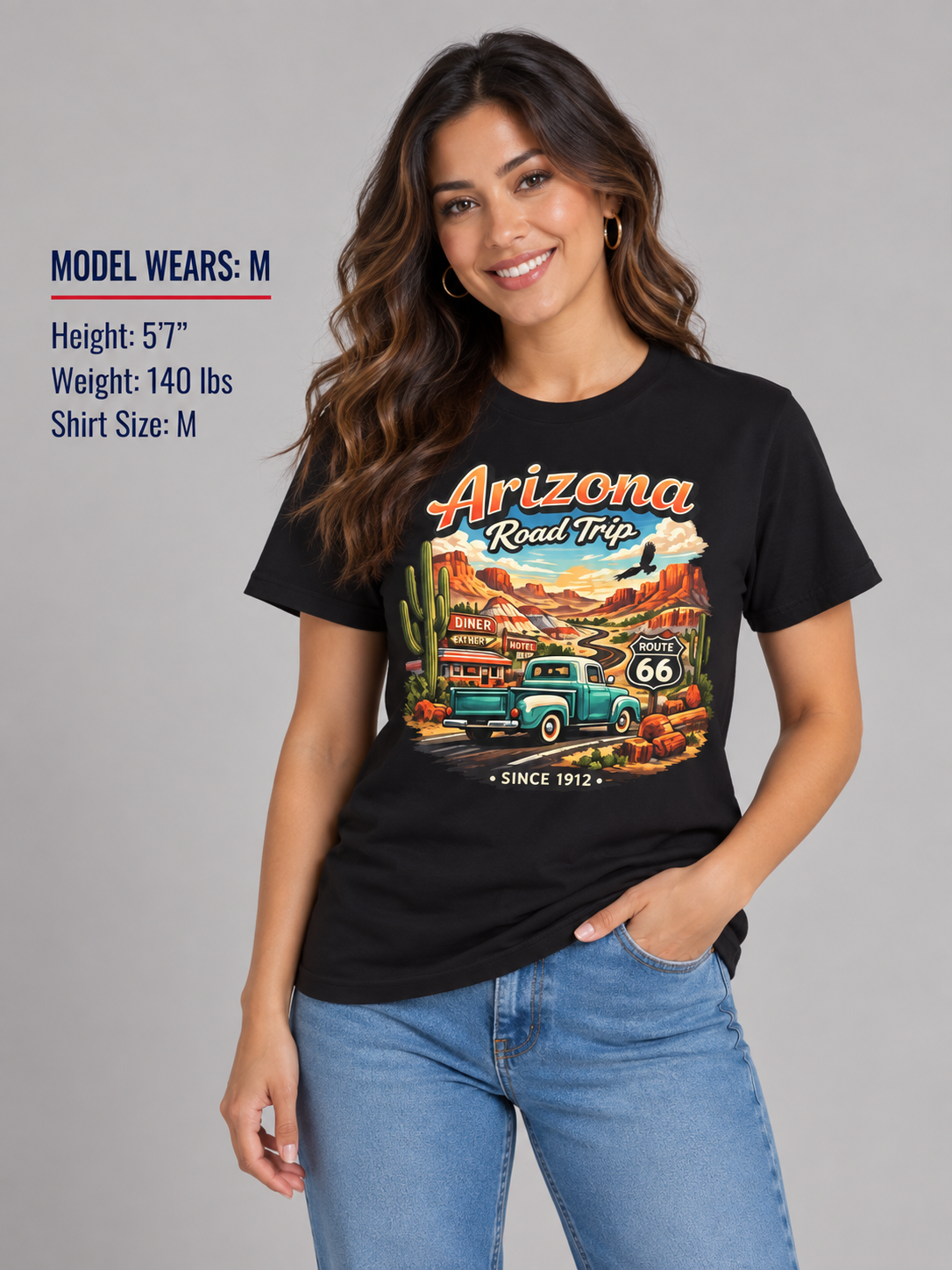 Arizona Roadtrip Unisex Softstyle T Shirt State Pride Graphic Tee Collections FS03