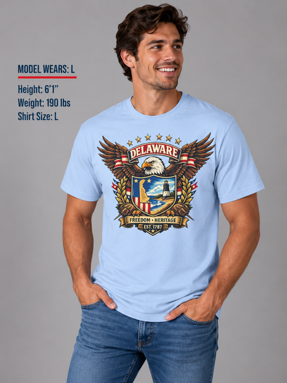 Delaware American Eagle Unisex Softstyle T Shirt State Pride Graphic Tee Collections FS03