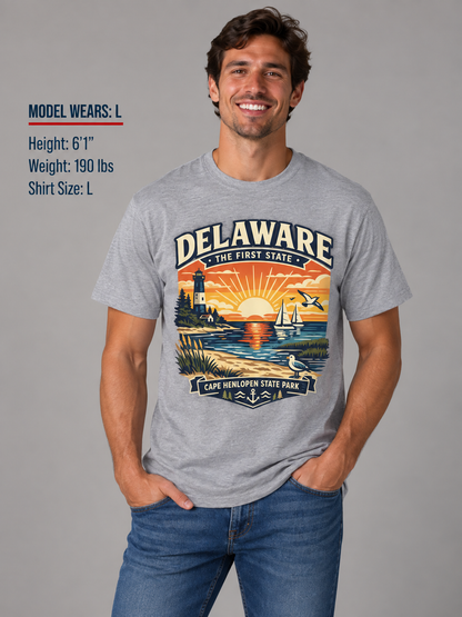 Delaware First State Adventure Unisex Softstyle T Shirt State Pride Graphic Tee Collections FS03