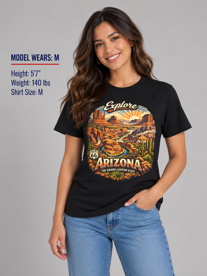 Explore Arizona Heritage Unisex Softstyle T Shirt State Pride Graphic Tee Collections FS03