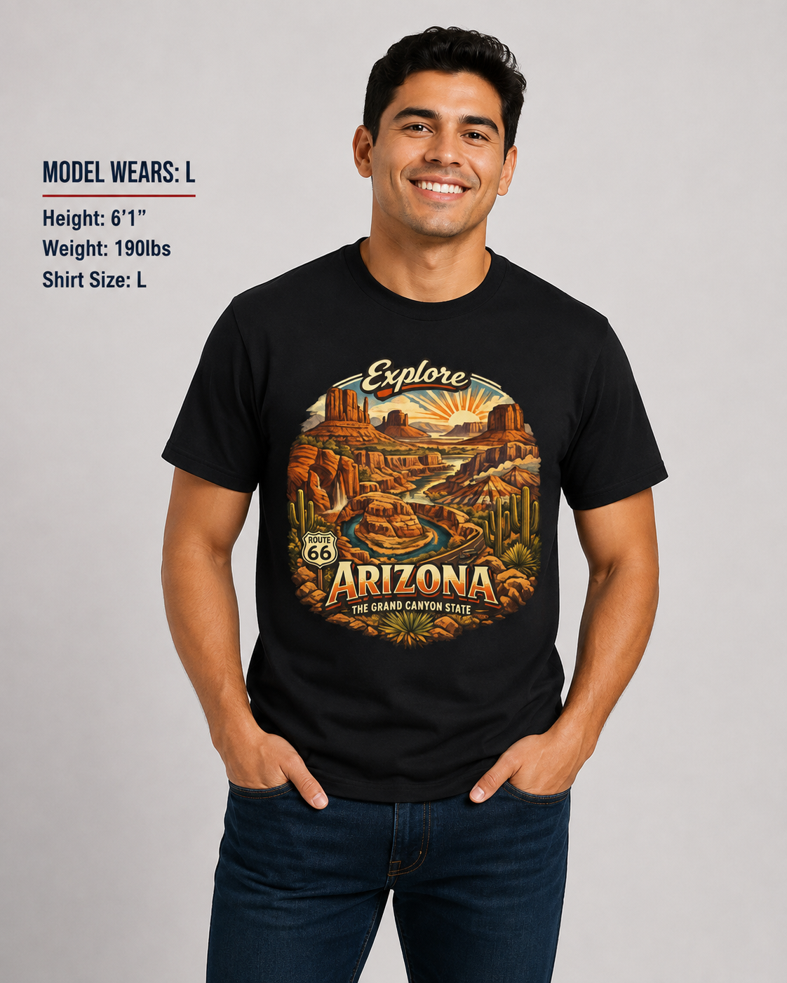 Explore Arizona Heritage Unisex Softstyle T Shirt State Pride Graphic Tee Collections FS03