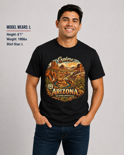 Explore Arizona Heritage Unisex Softstyle T Shirt State Pride Graphic Tee Collections FS03