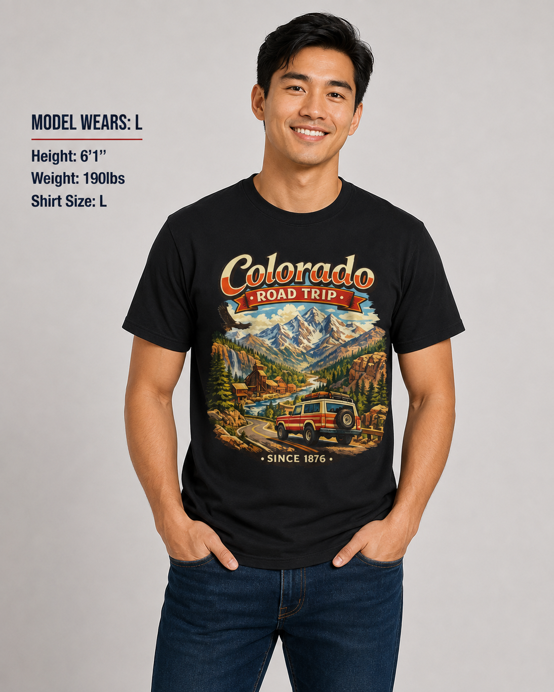 Colorado Road Trip Unisex Softstyle T Shirt State Pride Graphic Tee Collections FS03