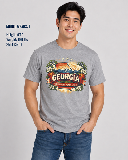 Georgia State Pride Unisex Softstyle T Shirt State Pride Graphic Tee Collections FS03