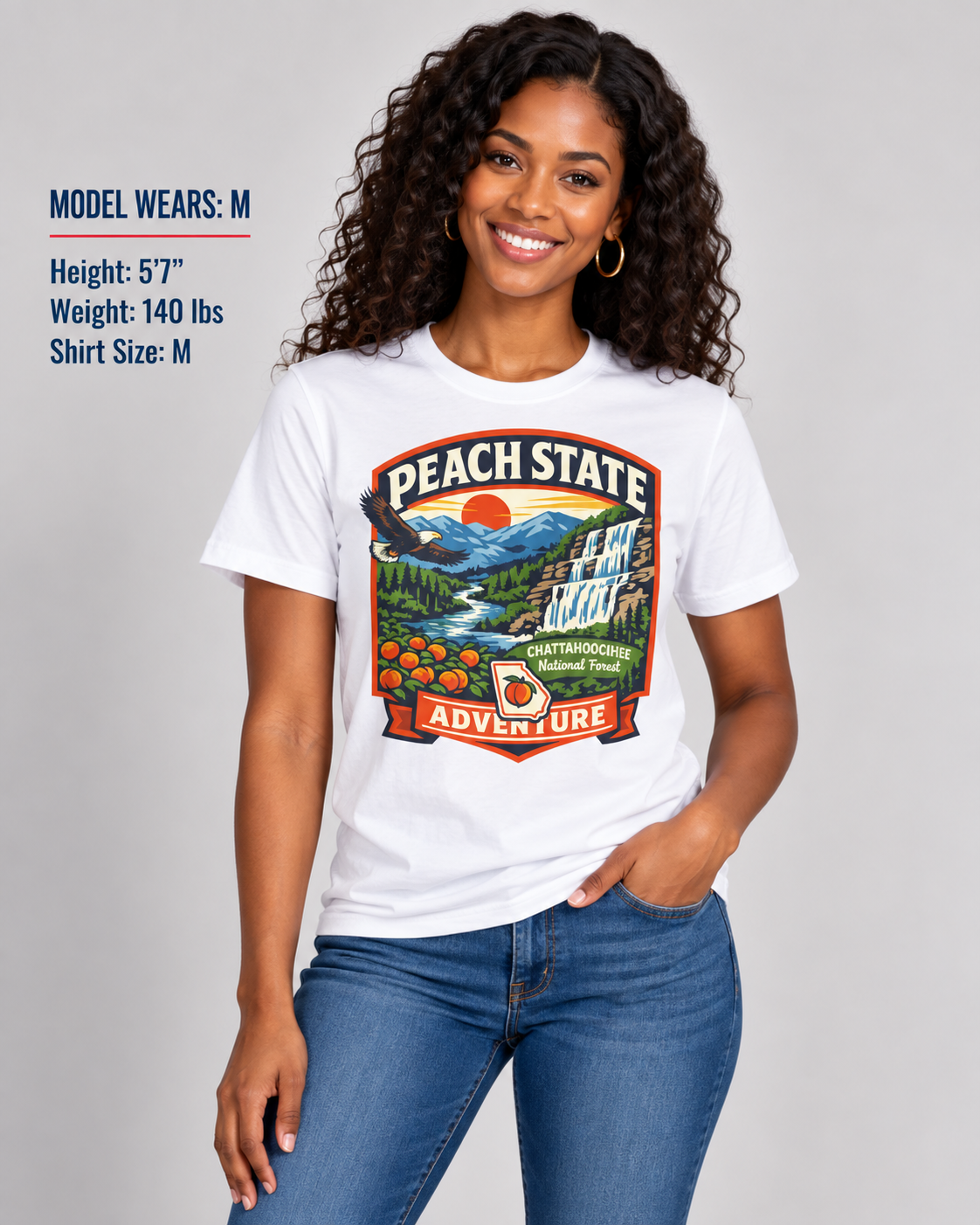 Georgia Peach State Unisex Softstyle T Shirt State Pride Graphic Tee Collections FS03