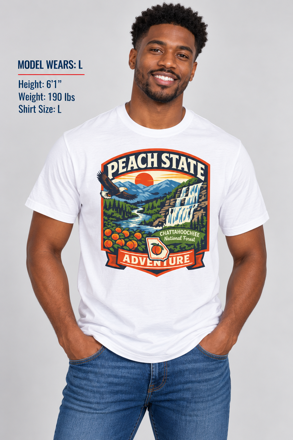 Georgia Peach State Unisex Softstyle T Shirt State Pride Graphic Tee Collections FS03