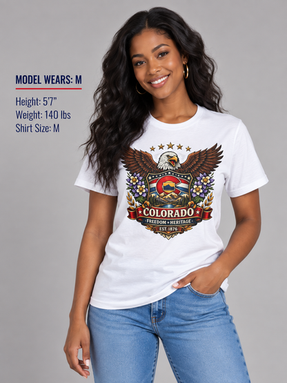 Colorado Americana Eagle Unisex Softstyle T Shirt State Pride Graphic Tee Collections FS03