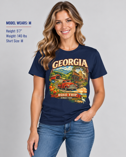 Georgia Road Trip Unisex Softstyle T Shirt State Pride Graphic Tee Collections FS03