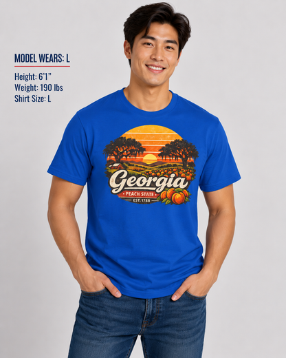Georgia Southern Sunset Unisex Softstyle T Shirt State Pride Graphic Tee Collections FS03