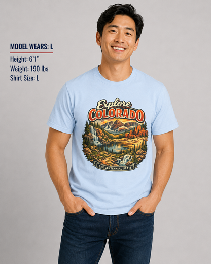 Explore Colorado Unisex Softstyle T Shirt State Pride Graphic Tee Collections FS03
