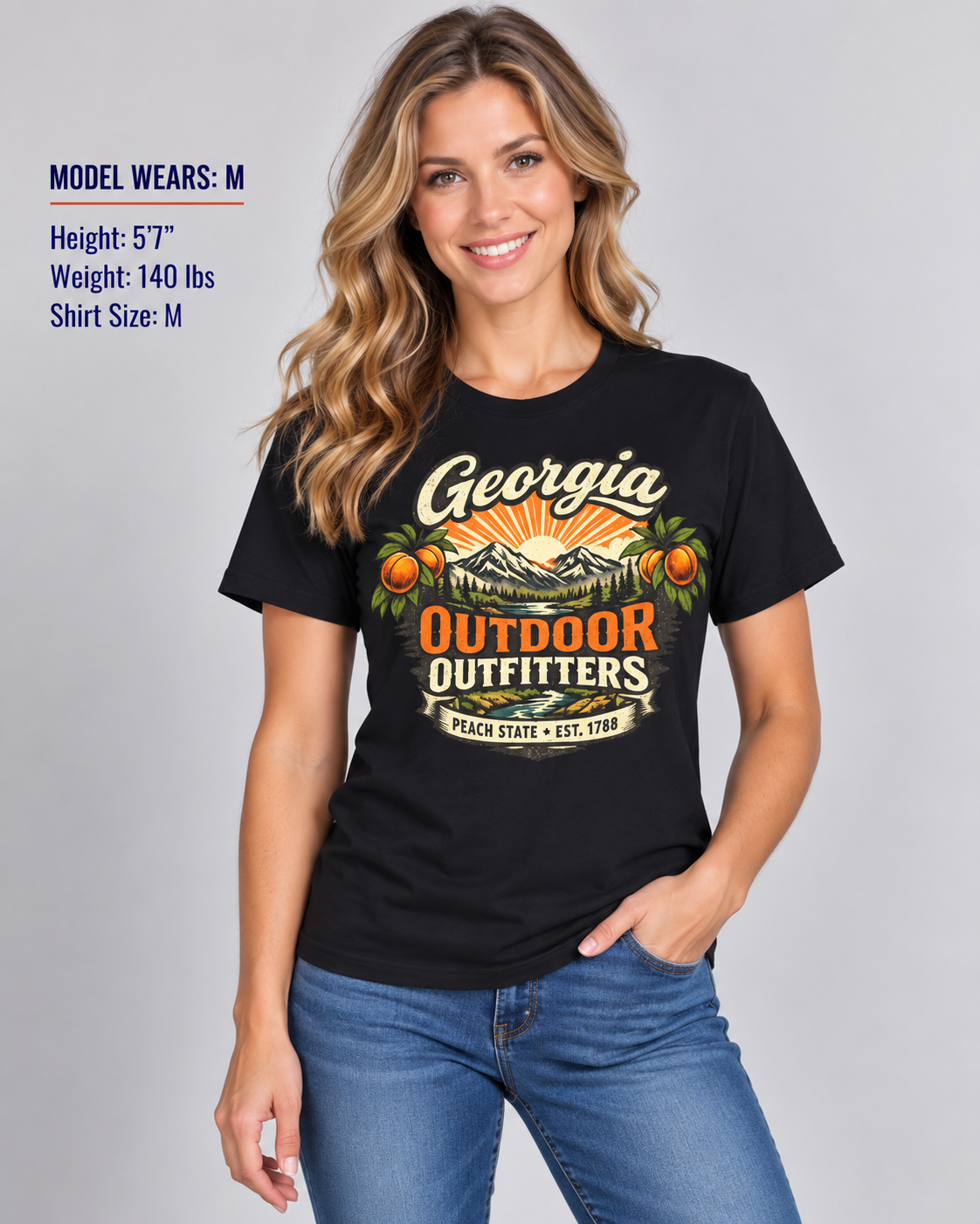 Georgia Outdoor Outfitters Unisex Softstyle T Shirt State Pride Graphic Tee Collections FS03