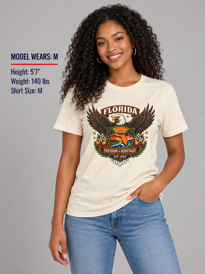 Florida Americana Eagle Unisex Softstyle T Shirt State Pride Graphic Tee Collections FS03