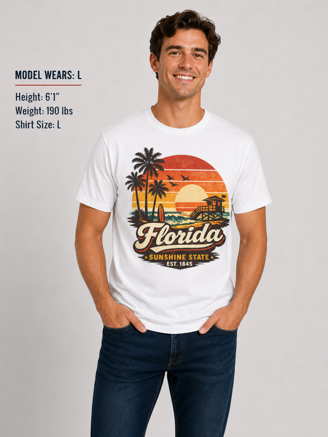 Florida Beach Sunset Unisex Softstyle T Shirt State Pride Graphic Tee Collections FS03