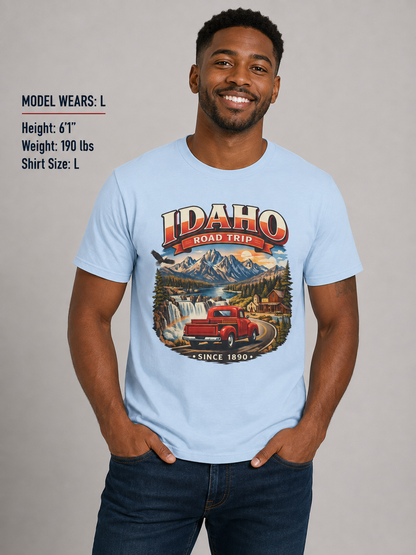 Idaho Road Trip Unisex Softstyle T Shirt State Pride Graphic Tee Collections FS03