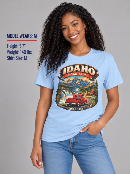 Idaho Road Trip Unisex Softstyle T Shirt State Pride Graphic Tee Collections FS03