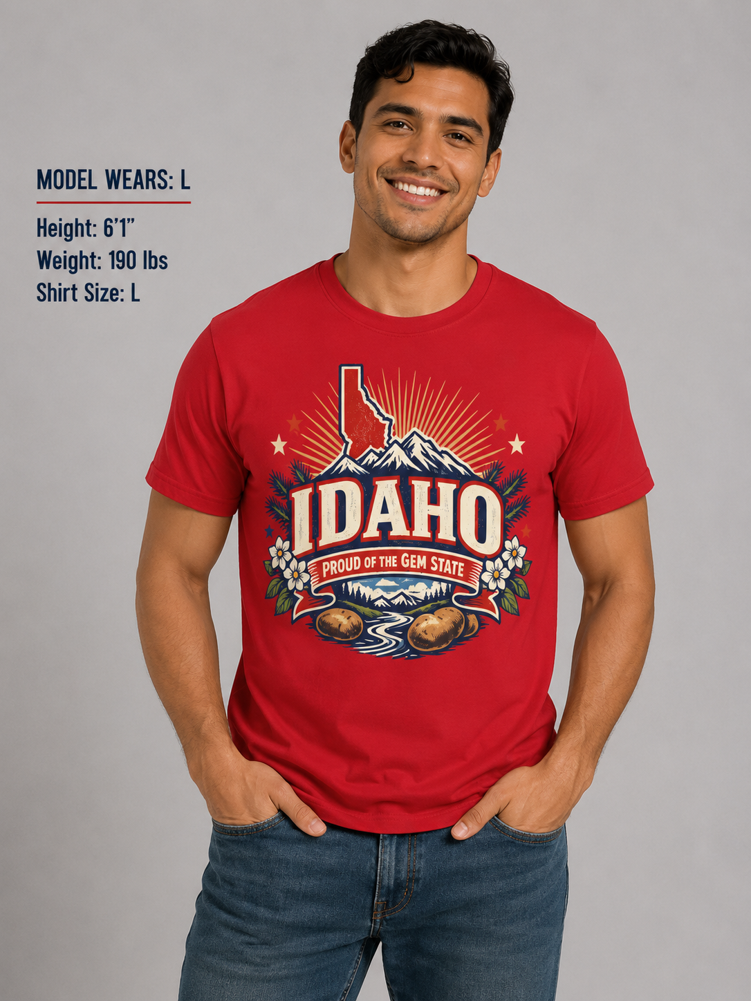 Idaho State Pride Unisex Softstyle T Shirt State Pride Graphic Tee Collections FS03