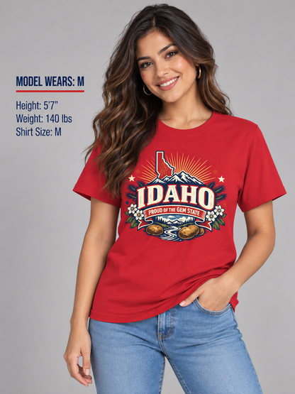 Idaho State Pride Unisex Softstyle T Shirt State Pride Graphic Tee Collections FS03