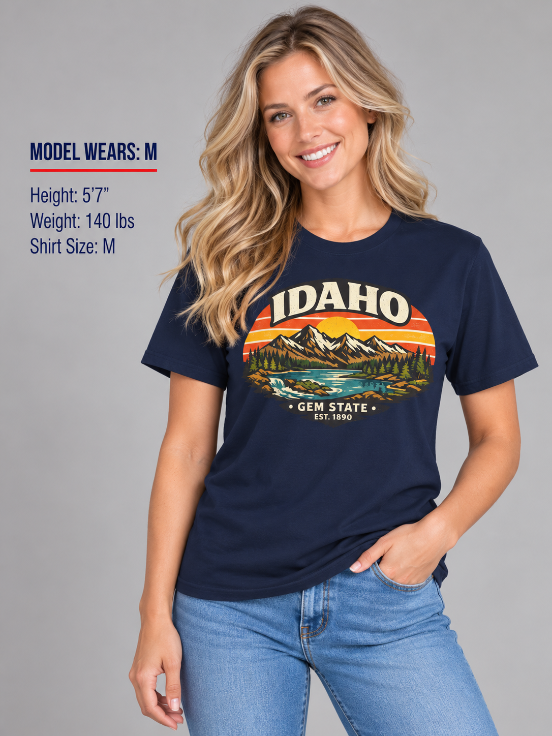 Idaho Mountain Sunset Unisex Softstyle T Shirt State Pride Graphic Tee Collections FS03