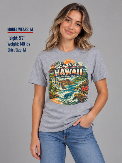 Explore Hawaii Unisex Softstyle T Shirt State Pride Graphic Tee Collections FS03